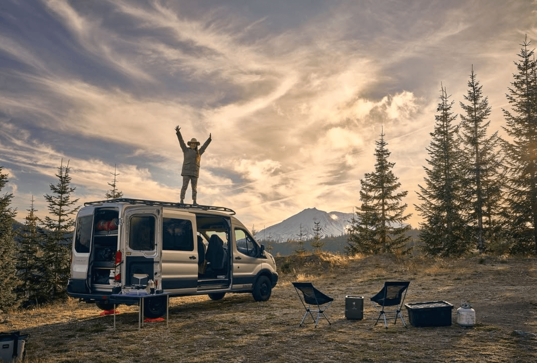 Dramatic Alaska mountain landscape with winding road
